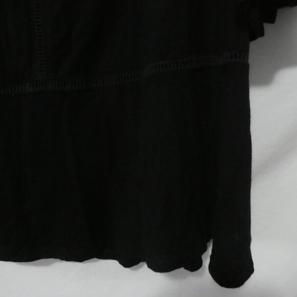 LOVE & LEGEND | 2X | Chic Black Cold Shoulder Top | Bell Sleeves | Front Detail - Picture 9 of 16